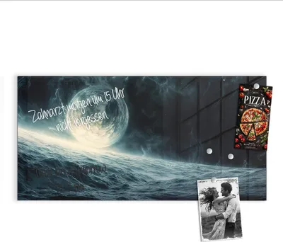 Produktbild von Magnettafel 100x50cm Pinnwand Whiteboard beschreibbar - Sterne im Kosmos