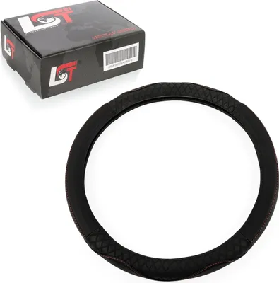 Produktbild von Lenkradbezug Ø 38x9 cm 15x3,5 Zoll schwarz rot für KIA für HYUNDAI für DAEWOO