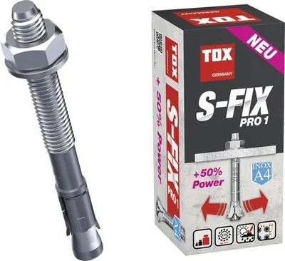 Produktbild von TOX Bolzenanker S-Fix Pro 1 A4 M16x150/30 mm 10 Stk