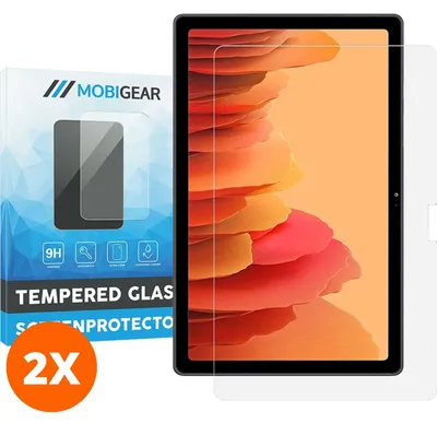 Produktbild von Mobigear Displayschutzfolie für Samsung Galaxy Tab A7 (2020), Panzerglas, gehärtetes Glas – kompatibel mit Hüllen (2er-Pack)