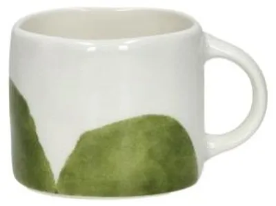 Imagen del producto de Taza de café espresso Pomax Labo, de porcelana, color verde, con capacidad de 11,5 cl. Dimensiones: 9,2 cm de largo x 7 cm de ancho x 6 cm de alto