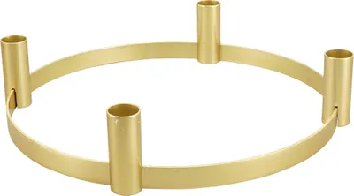 Produktbild von Kerzenhalter 4 Stabkerzen Dekokranz gold Ø 30x6,5 cm