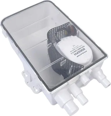 Obrázok produktu pre Odčerpávač vody z podpalubia, kapacita 600 GPH, automatický plavákový spínač, 12 V