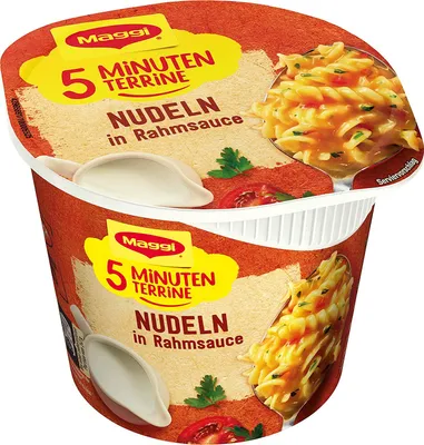 Produktbild von Maggi 5 Minuten Terrine Nudeln in Rahmsauce cremig pikant 67g