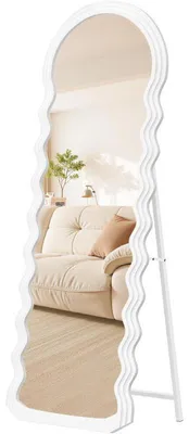 Produktbild von Stehspiegel mit Wellenstruktur LFM027W01, 160 x 50 cm, weiß