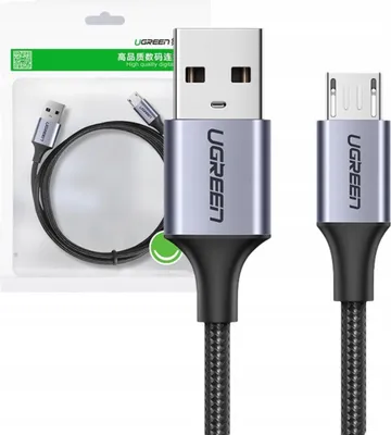 Immagine prodotto di Cavo Usb Do Micro Usb Ugreen Us290 Qc 3.0 2.4A 2M (Czarny)