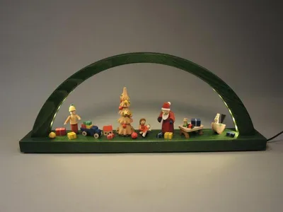 Zdjęcie produktu dla Świeca łukowa prezent świąteczny z oświetleniem LED HxW= 16x40cm NOWOŚĆ