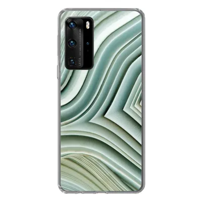 Produktbild von MuchoWow® Handyhülle Schutzhülle Hülle für Huawei P40 Pro Naturstein - Abstrakt - Grau Silikon Softcase Handy Hülle - Schutz
