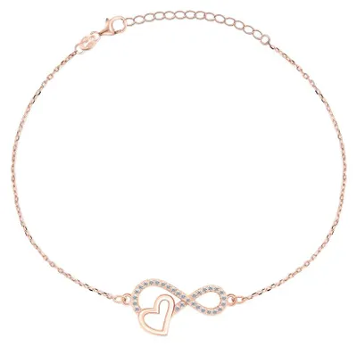Produktbild von Charmantes vergoldetes Armband mit Zirkonen BRC43R