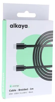 Produktbild von alkaya Speed Flex Datenkabel Geflochten 65W schwarz - Kabel - Digital/Daten
