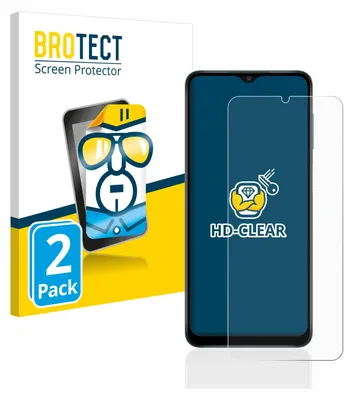 Produktbild von 2x Für Samsung Galaxy A12 Schutzfolie BROTECT Displayschutz Display Schutz Folie Klar Transparent