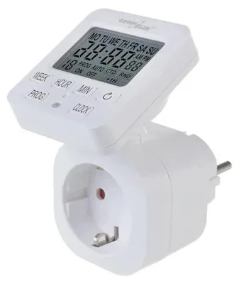 Zdjęcie produktu dla Zegar cyfrowy programator timer greenblue 16A gniazdo schuko