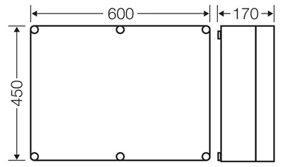 Obrázok produktu pre Hensel Mi 0601, 600 mm, 170 mm, 450 mm