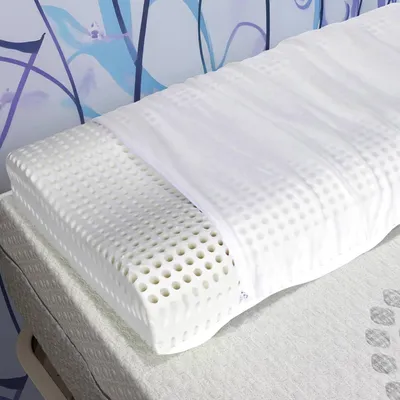Produktbild von Talamo Italia Kissen für das Bett, 100%  Italy, Orthozervikales Kissen mit abnehmbarem Bezug, aus perforiertem Memory-Schaum, hypoallergen und atmungsaktiv, 70x41xh11,5 cm.