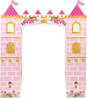 Image de Omgoods - Décoration pour fêtes sur le thème des princesses roses, avec papier peint décoratif