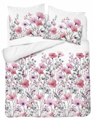 Produktbild von Bettwäsche, Satinbettwäsche, 100 % Baumwolle, hohe Qualität 200x220 5778b Rosa Blumen