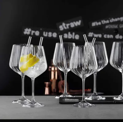 Image de Nachtmann Gin&Tonic + 4 pailles en verre 7574/8pcs Tastes Good 103143