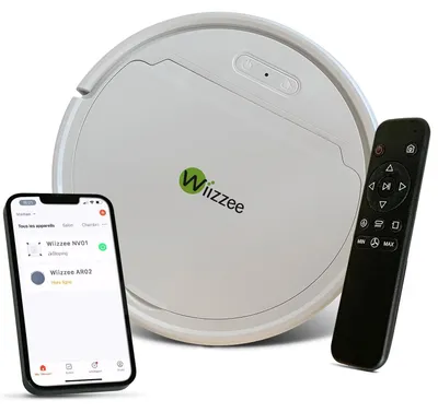 Produktbild von Wiizzee Staubsaugerroboter AR02, schlank, leise, WLAN, mit Tuya, 5 Reinigungsmod