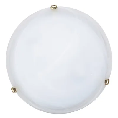 Image de Plafond verre 40 cm E27 2x60W verre blanc albâtre rond Alabastro 3301 Rabalux