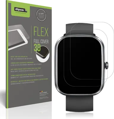 Produktbild von 2x Full Cover Schutzfolie matt für Bekomiya Smartwatch 1.91 Zoll Panzerfolie Anti-Shock