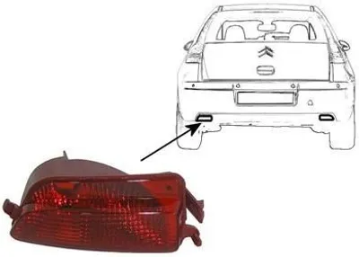 Produktbild von VAN WEZEL Nebelschlussleuchte 0970929 Links Stoßfänger für CITROËN C4 I (LC)