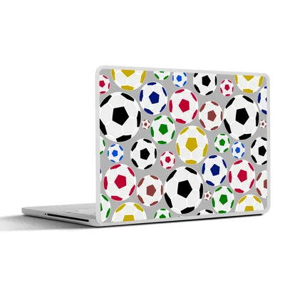 Produktbild von MuchoWow® Laptop Aufkleber Sticker Cover Fußball - Cartoon - Sport 32.5x23.5 cm - Sticker für Laptop - Selbstklebend