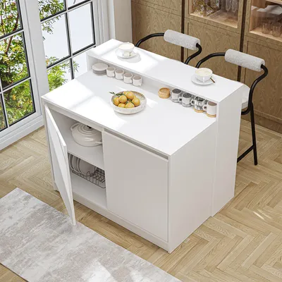 Produktbild von Roomart CORTADO Kücheninsel 120 cm breit, Weiß