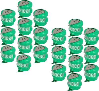 Produktbild von vhbw 20x NiMH Ersatz Knopfzellen-Akku (40 mAh, 2,4 V, NiMH)