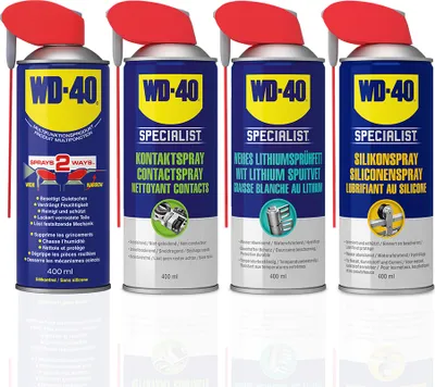 Produktbild von WD-40 SET Silikon-& Kontaktspray, Lithiumsprühfett, Multifunktionsprodukt 1600ml