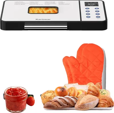 Zdjęcie produktu dla Wypiekacz do chleba, 20 funkcji programu, 15-godzinny timer, BIAŁY
