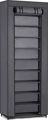 Obrázek produktu pro Massido 680200 Textilní botník 28 × 58 × 175 cm, tmavě šedý