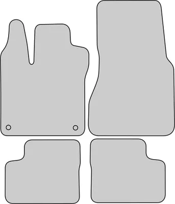 Produktbild von Exclusive Design Fußmatten passend für Renault Twingo 3 Typ AH ab Bj. 2014-2024, Naht:Silber. Deluxe Velours