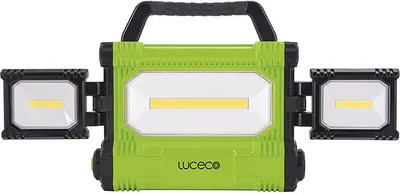 Produktbild von Luceco LED Fluter Schwarz IP44 50W 5000lm Kaltweiß 6500K Tageslichtweiß schwenkbar mit 2m Kabel