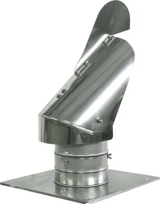 Immagine prodotto di cofano camino da 350 mm con design a lamelle, uscita fumi antidepressione, con pannello aggiuntivo a tetto