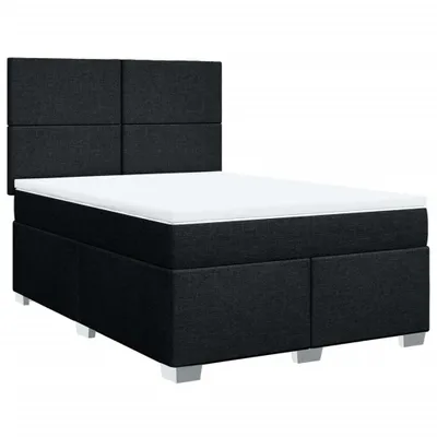 Produktbild von Boxspringbett mit Matratze Schwarz 160x200 cm Stoff