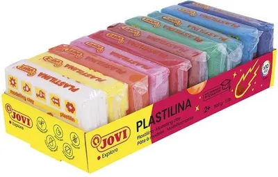 Zdjęcie produktu dla JOVI 70/10S JOVI Knete PLASTILINA farbsortiert, 10 Farben je 50,0 g