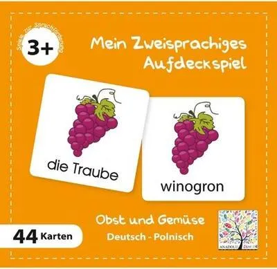 Produktbild von Mein Zweisprachiges Aufdeckspiel, Obst und Gemüse, Polnisch (Kinderspiel)