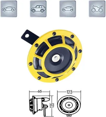 Productafbeelding van Elektrische Auto Hoorn Kit - 135dB Dubbele Toon voor 12V Voertuigen