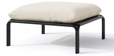 Immagine prodotto di Sgabello da giardino Selsey Worcully con tessuto idrorepellente, beige/nero, 75 x 72 cm