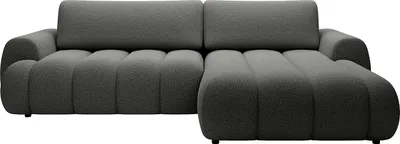 Produktbild von Ecksofa mit Schlaffunktion - Ecke rechts - Stoff - Grau - FRIDORA