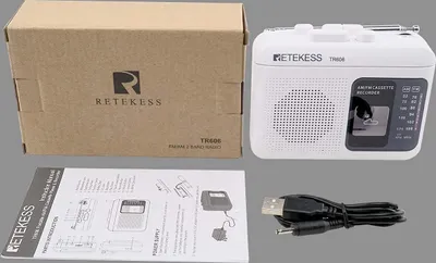 Produktbild von Retekess TR606 Tragbarer Kassettenrekorder, FM/AM Radio,Schneller Vor-/Rücklauf, Tape Recorder, Geschenk für ältere Menschen (Weiß)