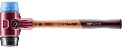 Produktbild von Halder Schonhammer Durchmesser 50mm 1095g Simplex mit Schlageinsatz Gummi / TPE - 3012050