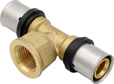Produktbild von Pressfitting T-Stück 20x2 1/2 Zoll 20x2 mm IG TH Kontur Verbundrohr
