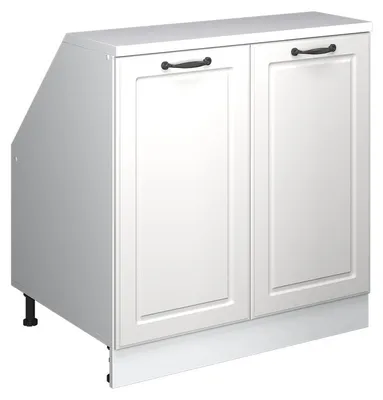 Produktbild von Dachschrägenschrank Vicco Rion Weiß Landhaus 80 x 81.6 cm mit 2 Türen, Schrankkorpus 60 cm Tiefe, Model 60046