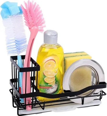 Produktbild von Famanu Caddy für Spüle – Rostfreier Halter mit Tropfschale