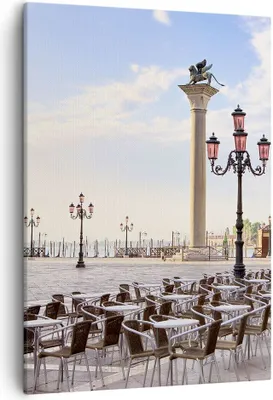 Produktbild von Bild auf Leinwand - Leinwandbild - Einteilig - Architektur Stadt Venedig - 50x70cm - Wand Bild - Wanddeko - Wandbilder - Leinwanddruck - Wanddekoration - Leinwand bilder - Wandbild - PA50x70-2553
