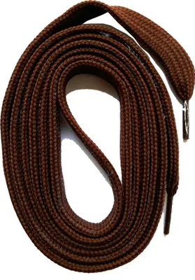 Produktbild von SNORS Schnürsenkel flach - DUNKELBRAUN - 6mm - 75cm
