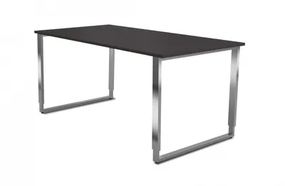 Produktbild von Kerkmann Yukon höhenverstellbarer Schreibtisch anthrazit rechteckig, Kufen-Gestell silber 160,0 x 80,0 cm