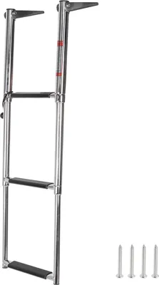 Immagine prodotto di 3 gradini -deck -ladder telescopica -piattaforma di lancio pieghevole scale 304 in acciaio inox rampa barca