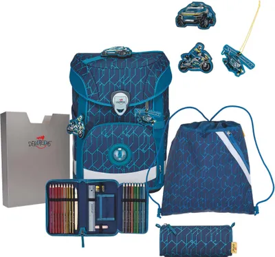 Produktbild von DerDieDas Schulranzen Set 5-tlg. Ergoflex Easy Blue Speed 2023